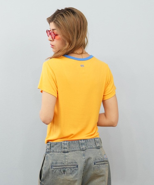BILLABONG(ビラボン)の「BILLABONG/ビラボン リンガーTシャツ BF01C-210(Tシャツ/カットソー・レディース・エメラルド/イエロー/ホワイト・M/L)」の15枚目の写真