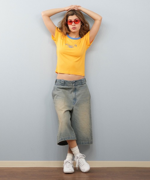 BILLABONG(ビラボン)の「BILLABONG/ビラボン リンガーTシャツ BF01C-210(Tシャツ/カットソー・レディース・エメラルド/イエロー/ホワイト・M/L)」の17枚目の写真