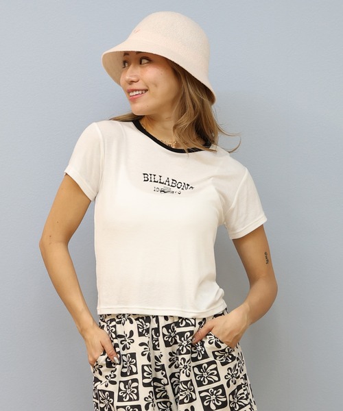BILLABONG(ビラボン)の「BILLABONG/ビラボン リンガーTシャツ BF01C-210(Tシャツ/カットソー・レディース・エメラルド/イエロー/ホワイト・M/L)」の5枚目の写真