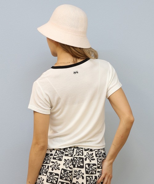 BILLABONG(ビラボン)の「BILLABONG/ビラボン リンガーTシャツ BF01C-210(Tシャツ/カットソー・レディース・エメラルド/イエロー/ホワイト・M/L)」の6枚目の写真