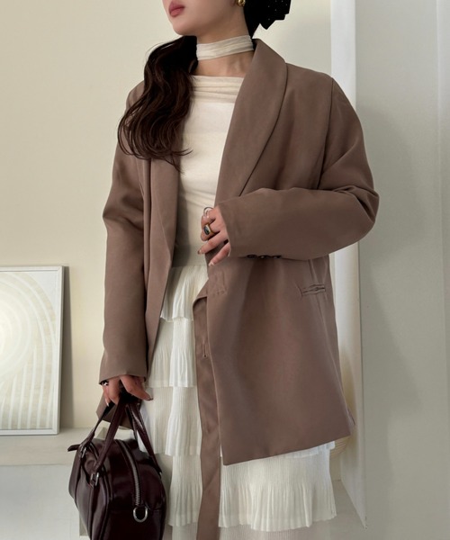 efill（エフィル）の「ストール付き シアー オフショル カットソー（Tシャツ/カットソー・レディース・ブラック/アイボリー・FREE）」の17枚目の写真