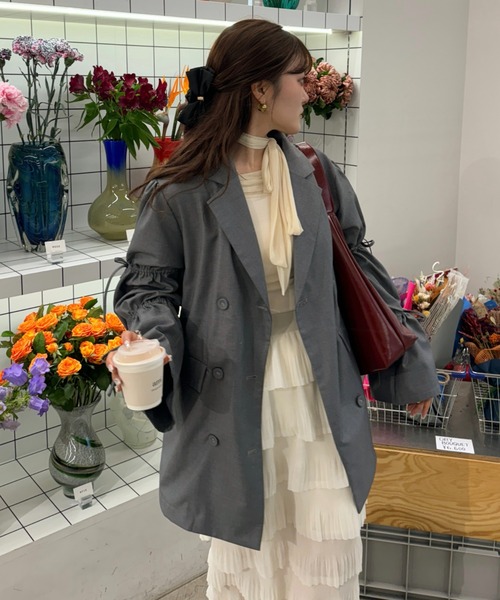 efill（エフィル）の「ストール付き シアー オフショル カットソー（Tシャツ/カットソー・レディース・ブラック/アイボリー・FREE）」の22枚目の写真