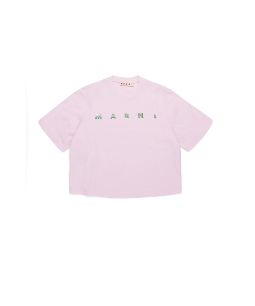 MARNI（マルニ）の「キッズ Tシャツ MARNI KID（Tシャツ/カットソー・キッズ・ネイビー/ベビーピンク/ホワイト・10Y/4Y/6Y/8Y/14Y/12Y）」の3枚目の写真
