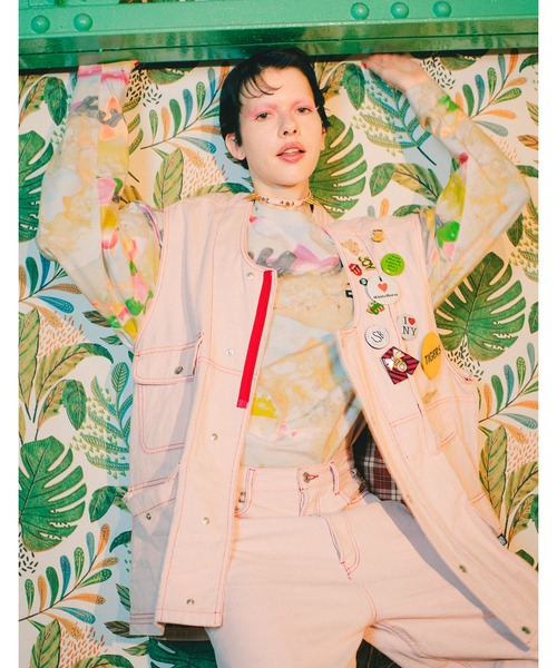 Little sunny bite(リトルサニーバイト)の「twill vest(ベスト・レディース・ピンク/ブラック/ブルー・SMALL/MEDIUM)」の3枚目の写真