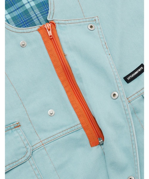 Little sunny bite(リトルサニーバイト)の「twill vest(ベスト・レディース・ピンク/ブラック/ブルー・SMALL/MEDIUM)」の17枚目の写真