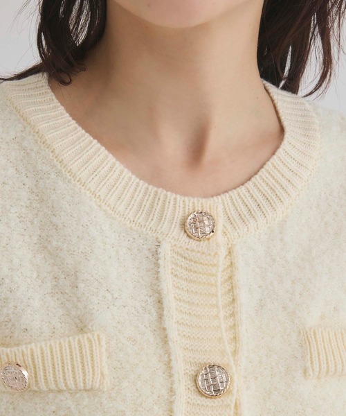 Edit Sheen（エディットシーン）の「ループヤーンニットベスト（ベスト・レディース・アイボリー/ブラック/グレー・M）」の6枚目の写真