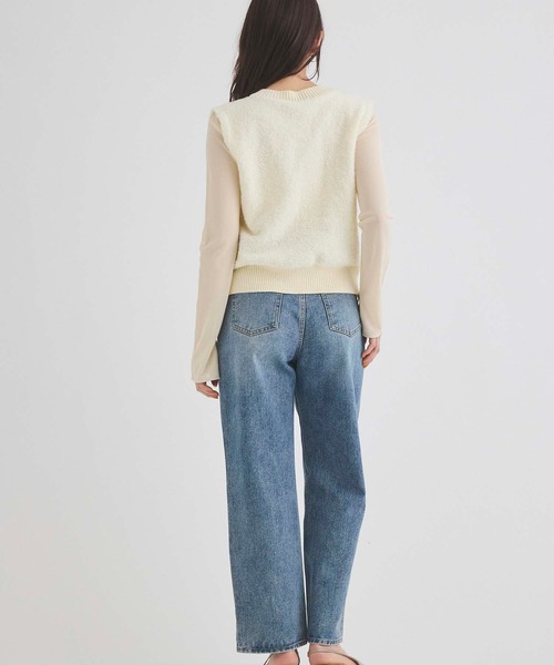 Edit Sheen（エディットシーン）の「ループヤーンニットベスト（ベスト・レディース・アイボリー/ブラック/グレー・M）」の12枚目の写真