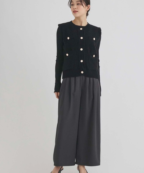 Edit Sheen（エディットシーン）の「ループヤーンニットベスト（ベスト・レディース・アイボリー/ブラック/グレー・M）」の15枚目の写真