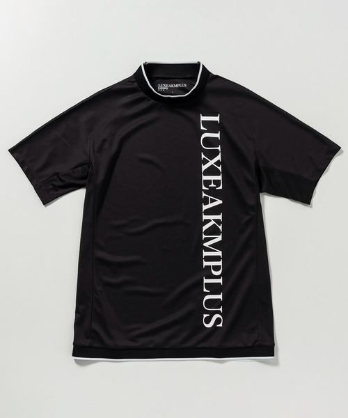 LUXEAKMPLUS(リュクスエイケイエムプラス)の「LUXEAKMPLUS(リュクスエイケイエムプラス)ゴルフ バーチカルロゴ 半袖モックネックTシャツ(吸水 / UVカット)(Tシャツ/カットソー・メンズ・ブラック/カーキ/ホワイト・S/M/L/XL/XXL)」の13枚目の写真