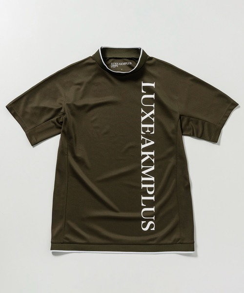 LUXEAKMPLUS(リュクスエイケイエムプラス)の「LUXEAKMPLUS(リュクスエイケイエムプラス)ゴルフ バーチカルロゴ 半袖モックネックTシャツ(吸水 / UVカット)(Tシャツ/カットソー・メンズ・ブラック/カーキ/ホワイト・S/M/L/XL/XXL)」の15枚目の写真