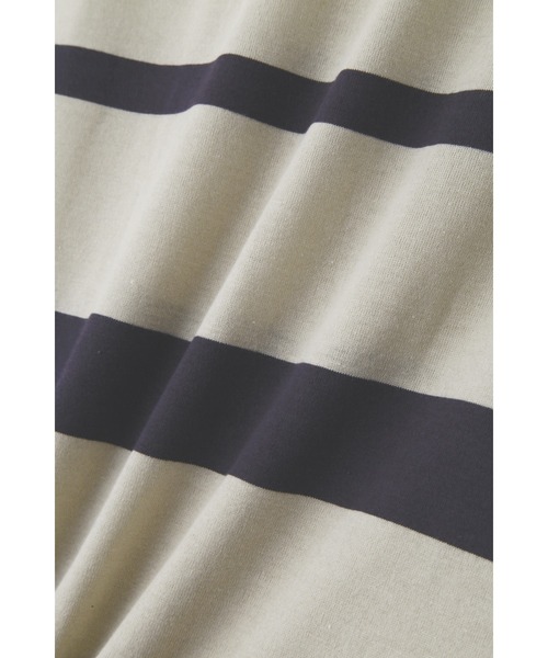【美品】マーガレットハウエル　ポロシャツ　LINEN STRIPE JERSEY MARGARET HOWELL（マーガレットハウエル）の「LINEN JERSEY POLO