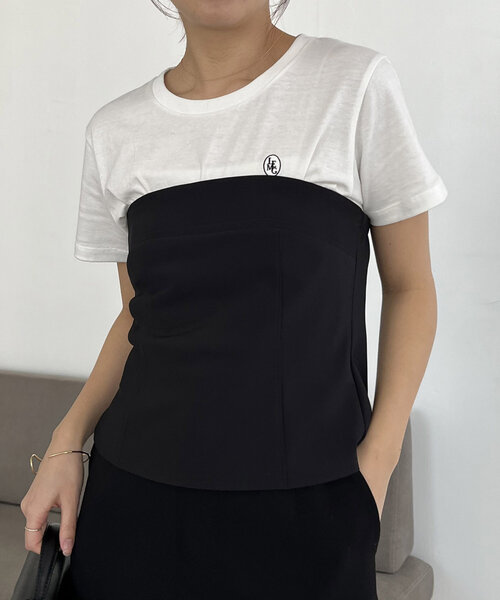 CAPRICIEUX LE'MAGE（カプリシューレマージュ）の「バックリボンベアビスチェ（シャツ/ブラウス・レディース・ブラック/グレー/ベージュ・FREE）」の9枚目の写真