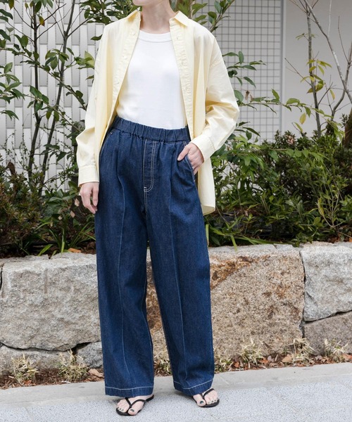 FORK&SPOON（フォークアンドスプーン）の「FORK&SPOON　ガーメントダイロングスリーブシャツ（シャツ/ブラウス・レディース・ブルー系その他/イエロー/ライトグレー・1）」の10枚目の写真