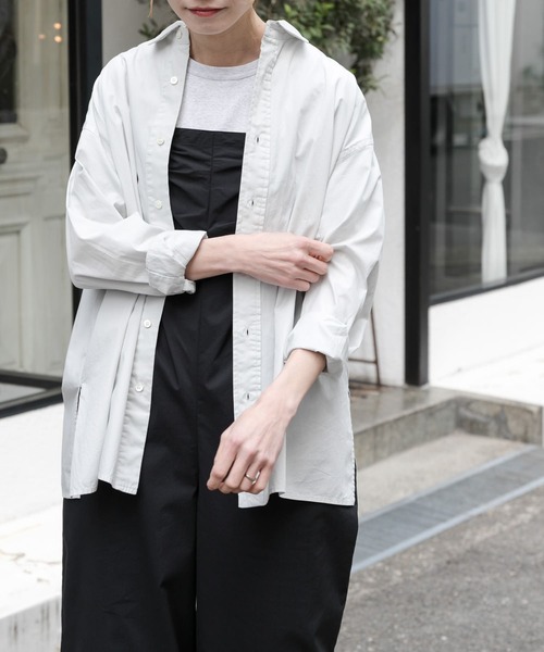 FORK&SPOON（フォークアンドスプーン）の「FORK&SPOON　ガーメントダイロングスリーブシャツ（シャツ/ブラウス・レディース・ブルー系その他/イエロー/ライトグレー・1）」の11枚目の写真