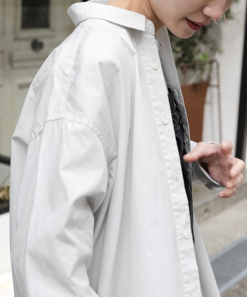 FORK&SPOON（フォークアンドスプーン）の「FORK&SPOON　ガーメントダイロングスリーブシャツ（シャツ/ブラウス・レディース・ブルー系その他/イエロー/ライトグレー・1）」の16枚目の写真