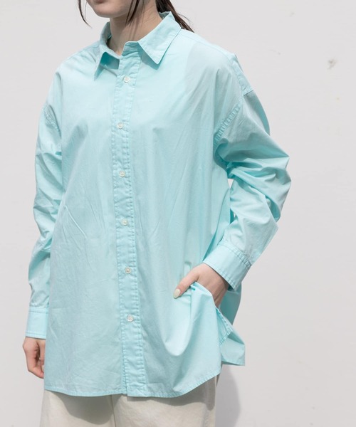 FORK&SPOON（フォークアンドスプーン）の「FORK&SPOON　ガーメントダイロングスリーブシャツ（シャツ/ブラウス・レディース・ブルー系その他/イエロー/ライトグレー・1）」の19枚目の写真