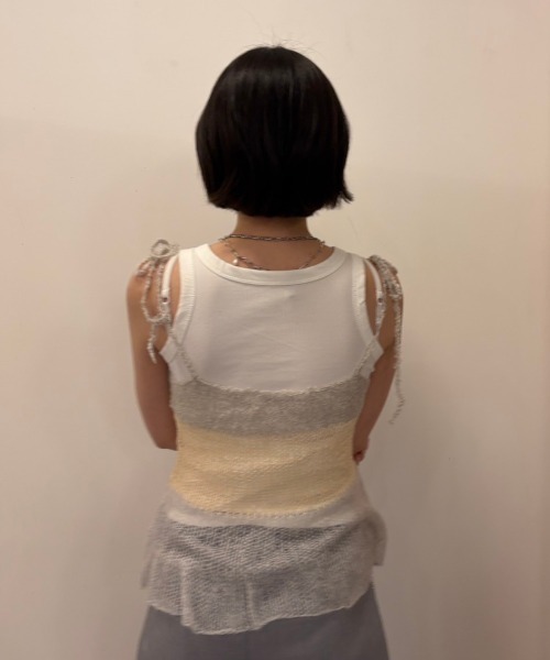 キャミソール crochet border camisole crochet border camisole