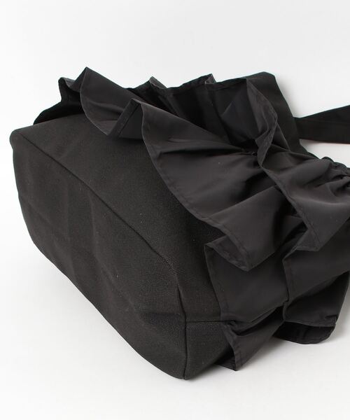 paravion（パラビオン）の「フリルキャンバスバッグ（トートバッグ・レディース・ホワイト/ブラック・FREE）」の10枚目の写真