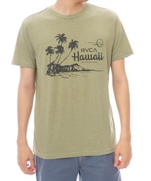 RVCA メンズ LUAU VISTA SS Tシャツ 【2025年春夏モデル】/ルーカフロントプリント半袖Tシャツ