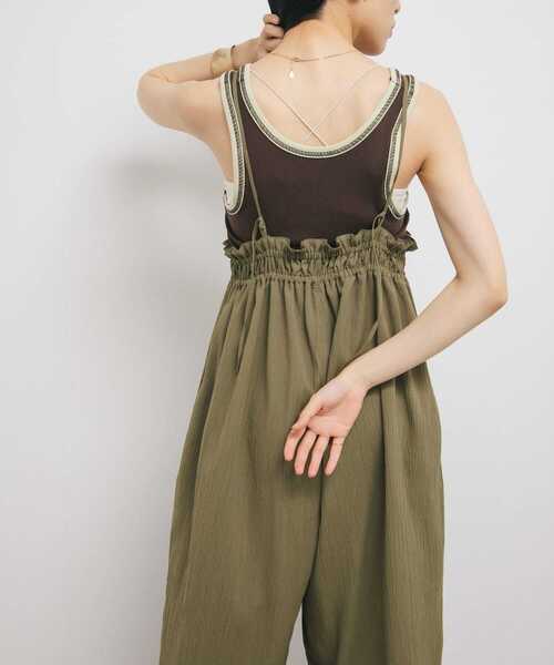 KBF（ケイビーエフ）の「バイカラータンクトップ（タンクトップ・レディース・ライトベージュ/ダークブラウン/ブルー系その他・ONE）」の11枚目の写真