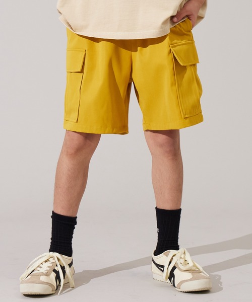 PAIRMANON STREET（ペアマノンストリート）の「【PAIRMANON STREET】選べる6色 ショート カーゴ パンツ 無地 カモフラ レオパード（カーゴパンツ・キッズ・カーキ/ホワイト/ブラウン/マスタード/ベージュ/ブラック・110/150/130/160/140/100/90/120）」の6枚目の写真