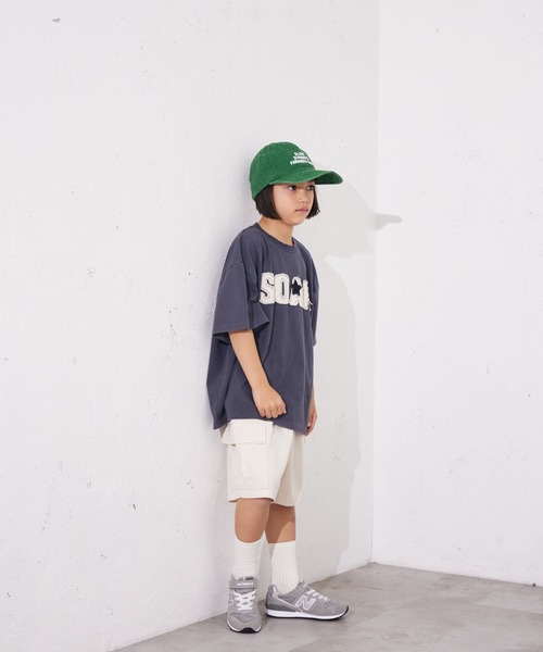 PAIRMANON STREET（ペアマノンストリート）の「【PAIRMANON STREET】選べる6色 ショート カーゴ パンツ 無地 カモフラ レオパード（カーゴパンツ・キッズ・カーキ/ホワイト/ブラウン/マスタード/ベージュ/ブラック・110/150/130/160/140/100/90/120）」の22枚目の写真