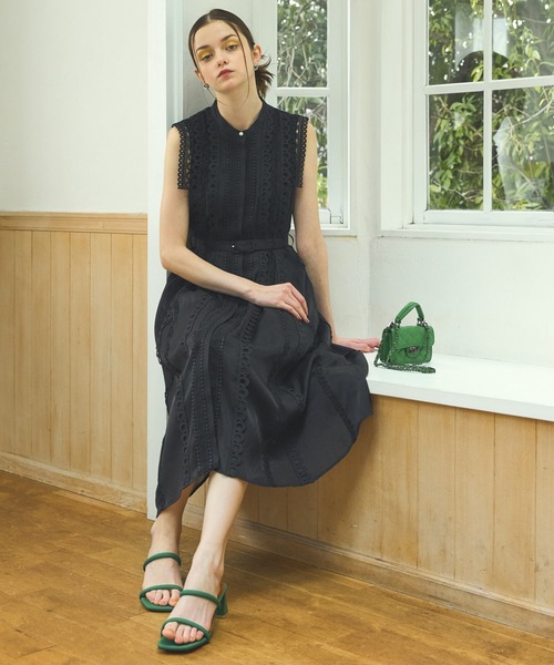 ERADIE（エラディエ）の「Dot Jacquard Tape Lace one-piece ドットジャガードテープレースワンピース（ワンピース・レディース・ホワイト/ブラック/ミント・FREE）」の22枚目の写真