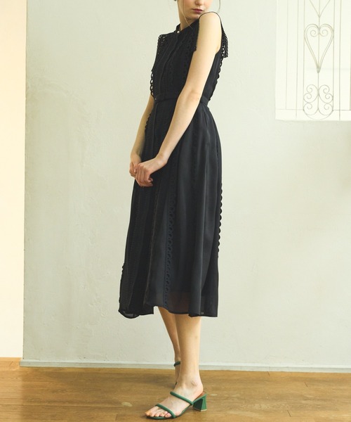 ERADIE（エラディエ）の「Dot Jacquard Tape Lace one-piece ドットジャガードテープレースワンピース（ワンピース・レディース・ホワイト/ブラック/ミント・FREE）」の19枚目の写真