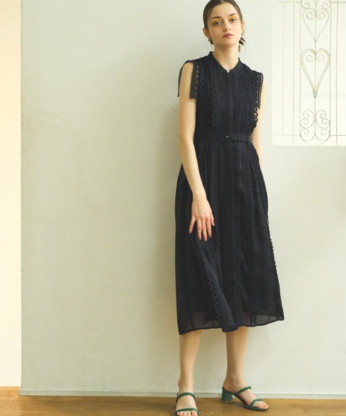 ERADIE（エラディエ）の「Dot Jacquard Tape Lace one-piece ドットジャガードテープレースワンピース（ワンピース・レディース・ホワイト/ブラック/ミント・FREE）」の18枚目の写真