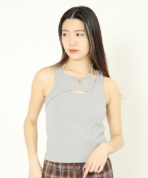 JOINT WORKS（ジョイントワークス）の「デザインタンクトップ（タンクトップ・レディース・グレー/ブラック/ホワイト・FREE）」の9枚目の写真