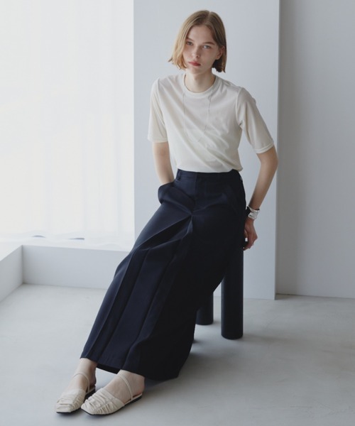 Aunt Marie's(アントマリーズ)の「シアーベロアハーフスリーブトップス/カットソー(Tシャツ/カットソー・レディース・グリーン/アイボリー/ブラック/グレー・FREE)」の11枚目の写真