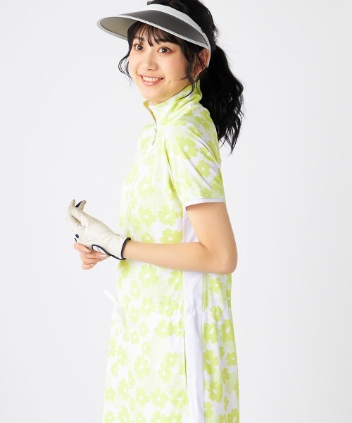 新品☆3L♪マリクレールSPORTゴルフウエア花柄刺繍ワンピース☆D893 Marie Claire - 新品☆3L♪マリクレールSPORTゴルフウエア花柄