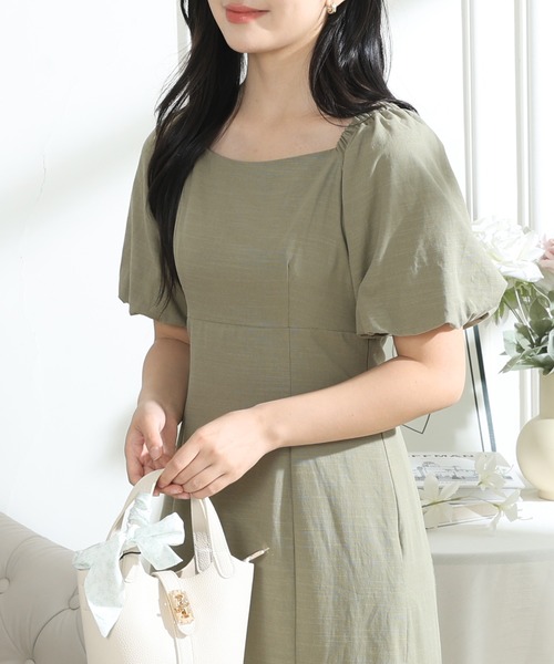 Lace Ladies（レースレディース）の「バックレースアップ パフスリーブ ティアード ロング ワンピース（ワンピース・レディース・ミント/グレー/ブラック・FREE/S）」の10枚目の写真