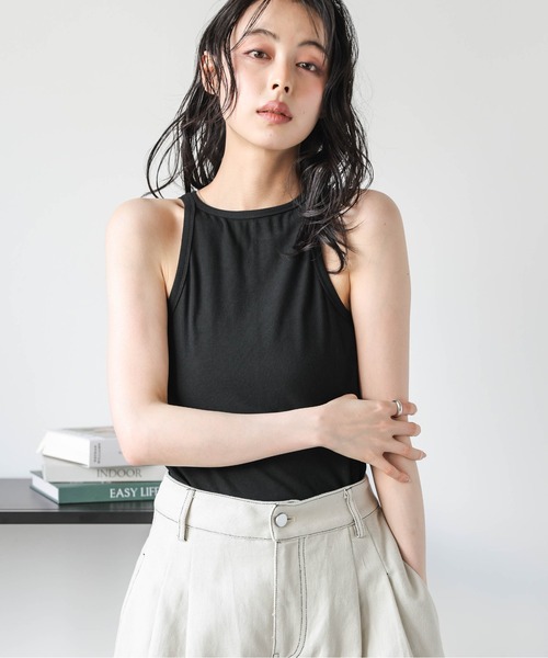 AMELY(エミリー)の「アメスリ&ヘンリーネックトップス(Tシャツ/カットソー・レディース・ブラック/ホワイト/グレー・フリー)」の13枚目の写真