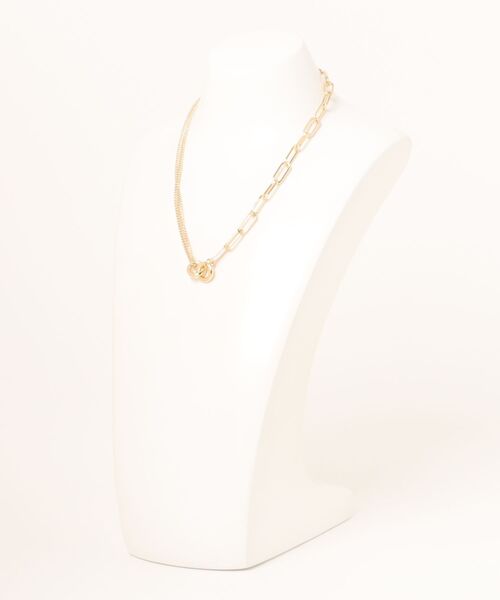 PAGEBOY（ページボーイ）の「Ｗリングチェーンネックレス（ネックレス・レディース・シルバー/ゴールド・FREE）」の5枚目の写真