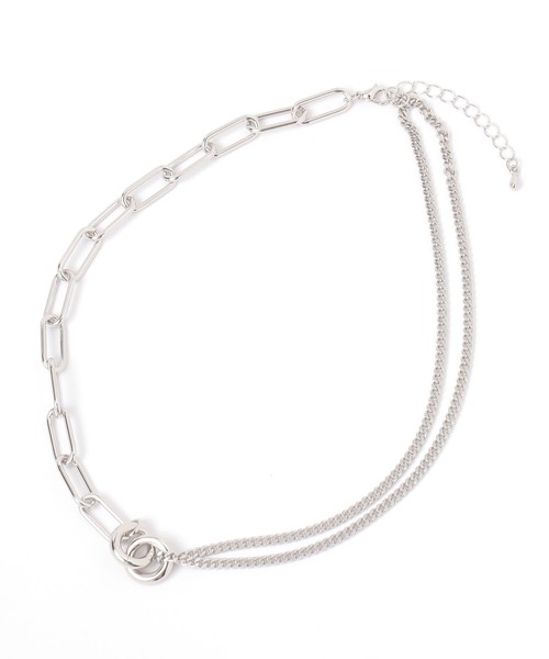 PAGEBOY（ページボーイ）の「Ｗリングチェーンネックレス（ネックレス・レディース・シルバー/ゴールド・FREE）」の3枚目の写真