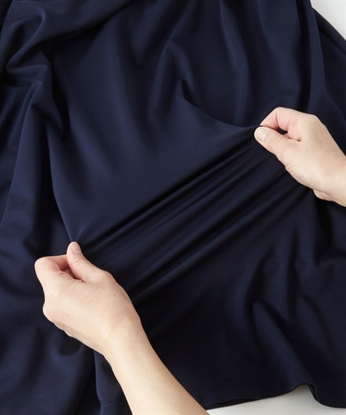 7days Life Styling(セブンデイズライフスタイリング)の「【ひんやり接触冷感】シルケット加工フレアスカート<大きいサイズ有>(スカート・レディース・ネイビー/ブラック・3L/S/M/L/LL)」の12枚目の写真