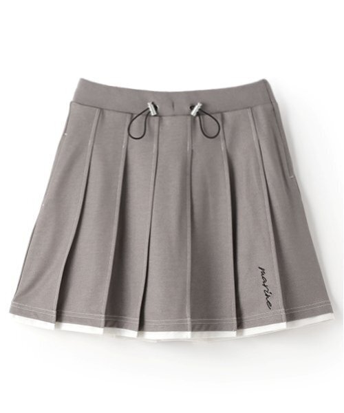 セール】【Cuugal掲載】カットデニムプリーツスカパン（スカート