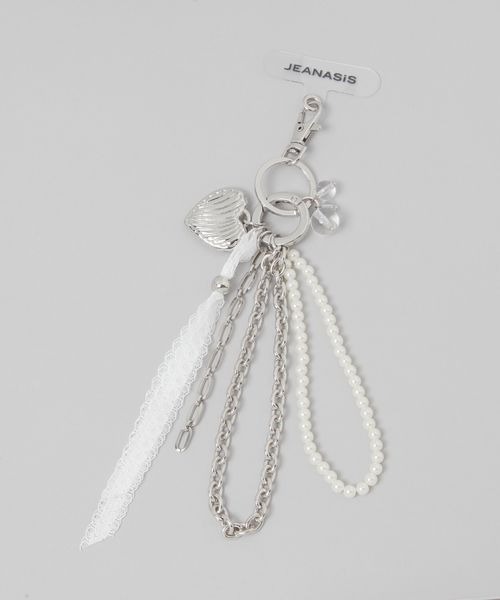 JEANASIS（ジーナシス）の「ヴィンテージライクレースストラップ/414149（キーホルダー・レディース・シルバー/ゴールド・FREE）」の2枚目の写真