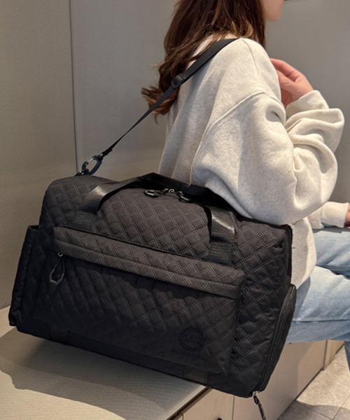 Miniministore(ミニミニストア)の「ボストンバッグキルティング修学旅行カバン(ボストンバッグ・レディース・ブルーグリーン/ピンク/ラベンダー/ブラック/スモークピンク/オフホワイト・FREE)」の12枚目の写真