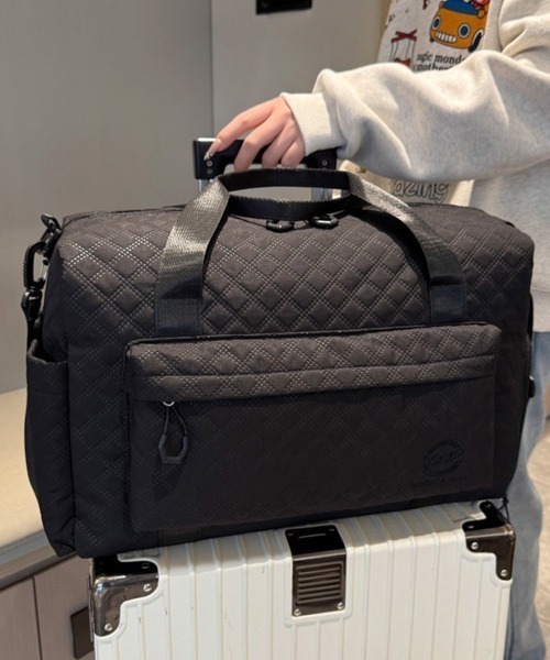 Miniministore(ミニミニストア)の「ボストンバッグキルティング修学旅行カバン(ボストンバッグ・レディース・ブルーグリーン/ピンク/ラベンダー/ブラック/スモークピンク/オフホワイト・FREE)」の14枚目の写真