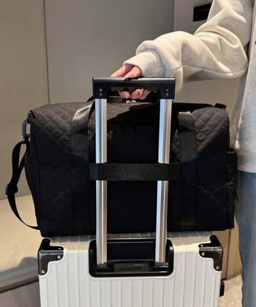 Miniministore(ミニミニストア)の「ボストンバッグキルティング修学旅行カバン(ボストンバッグ・レディース・ブルーグリーン/ピンク/ラベンダー/ブラック/スモークピンク/オフホワイト・FREE)」の15枚目の写真