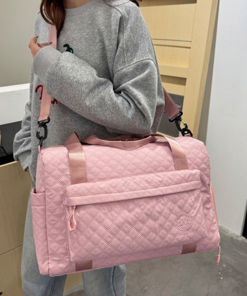 Miniministore(ミニミニストア)の「ボストンバッグキルティング修学旅行カバン(ボストンバッグ・レディース・ブルーグリーン/ピンク/ラベンダー/ブラック/スモークピンク/オフホワイト・FREE)」の20枚目の写真