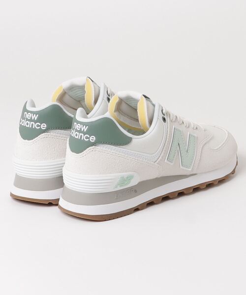 NEW BALANCE（ニューバランス）の「ニューバランス New Balance 574_（スニーカー・レディース・ホワイト×グリーン・23.0cm/23.5cm/24.0cm/24.5cm/25.0cm）」の2枚目の写真