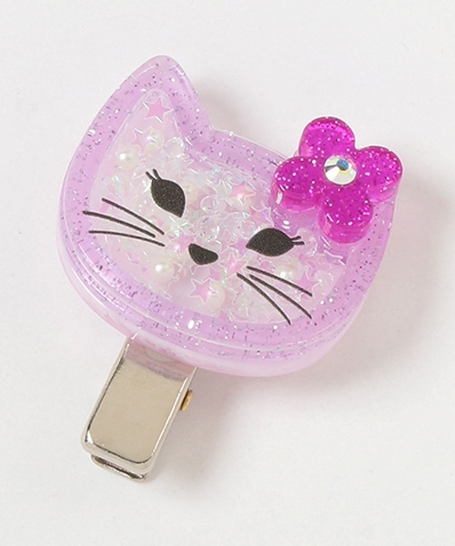 ANNA SUI mini(アナスイ・ミニ)の「アクリルネコヘアクリップ【日本製】(バレッタ/ヘアクリップ・キッズ・ホワイト・F)」の6枚目の写真