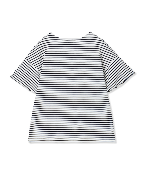 Petit Honfleur(プチオンフルール)の「【接触冷感・UVカット】オーガニックコットンフリルスリーブボーダーTシャツ(Tシャツ/カットソー・レディース・ホワイト/レッド/ブルー・M/L)」の20枚目の写真