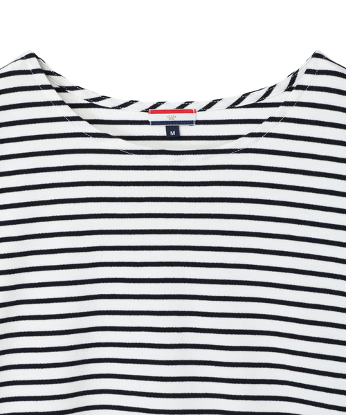 Petit Honfleur(プチオンフルール)の「【接触冷感・UVカット】オーガニックコットンフリルスリーブボーダーTシャツ(Tシャツ/カットソー・レディース・ホワイト/レッド/ブルー・M/L)」の21枚目の写真