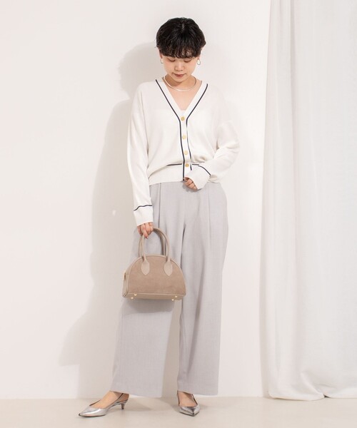 ノーリーズ 総針配色Vカーディガン nolley’s 新品タグ付 NOLLEY'S（ノーリーズ）の「総針配色Vカーディガン