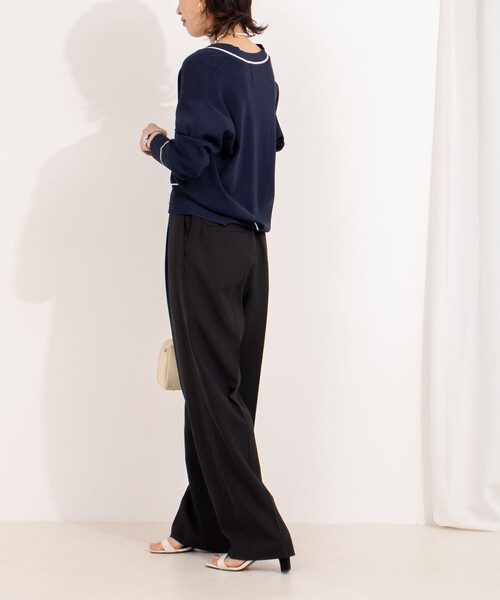 ノーリーズ 総針配色Vカーディガン nolleys nolley’s 新品タグ付 ノーリーズ 総針配色Vカーディガン nolleys nolley's 新品タグ付