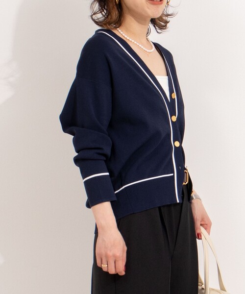 NOLLEY'S（ノーリーズ）の「総針配色Vカーディガン